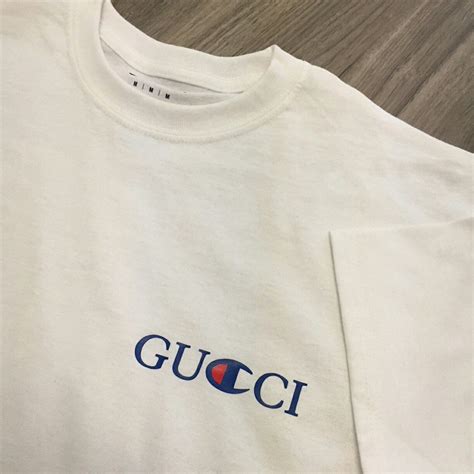 supreme x champion pants gucci|Gucci X champion t shirts.